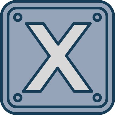 X çarpı. Web simgesi basit illüstrasyon