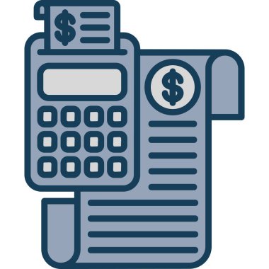 Dolar işareti izole edilmiş hesap makinesi