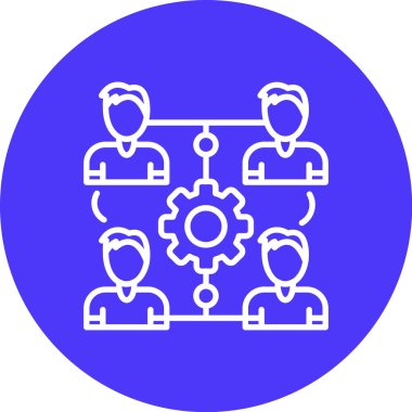 takım çalışması ikon vektör illüstrasyonu