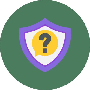 Bir kalkan simgesinin vektör illüstrasyonu