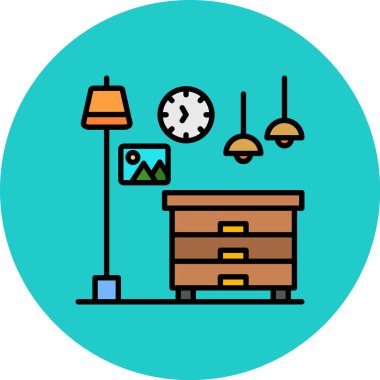 Bir saat simgesinin vektör illüstrasyonu