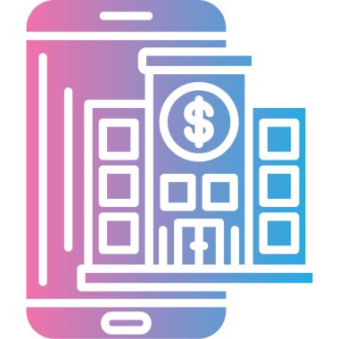 banka simgesi vektör illüstrasyonu