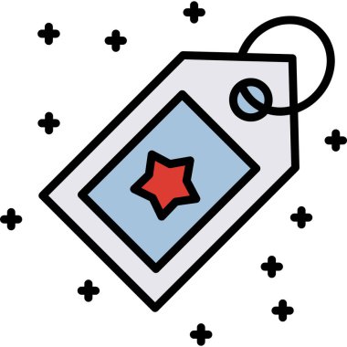 Etiket. Web simgesi basit illüstrasyon