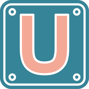 u işareti, vektör illüstrasyonu