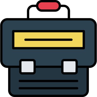 Evrak çantası. Web simgesi vektör illüstrasyonu