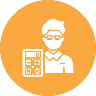 Hesap makinesi. Web simgesi basit illüstrasyon