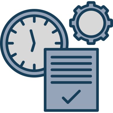 Zaman yönetimi vektör satırı simgesi