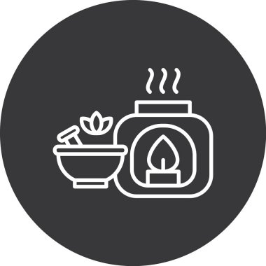 Mumlu bir tencerenin vektör çizimi