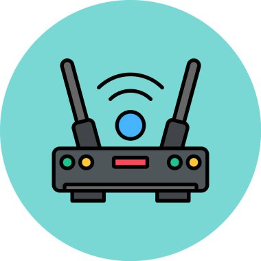 Anten. Web simgesi basit illüstrasyon