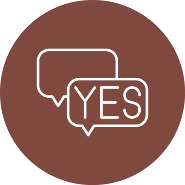 Evet simgesinin vektör illüstrasyonu