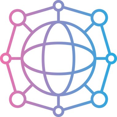 küresel ağ. Basit resimleme