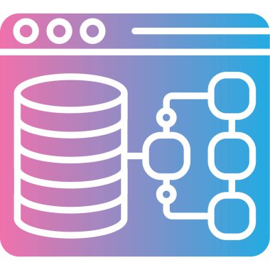 data sunucu simgesi, vektör illüstrasyonu basit tasarım
