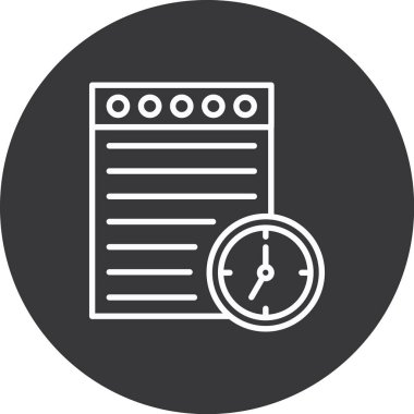 Zaman simgesi vektör illüstrasyonu