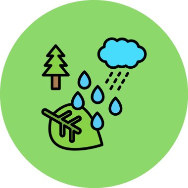 Moda tarzında izole edilmiş orman simgesi