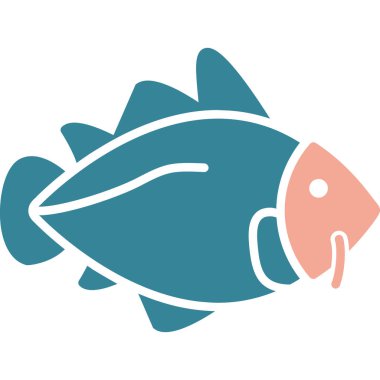 Balık. Web simgesi basit illüstrasyon