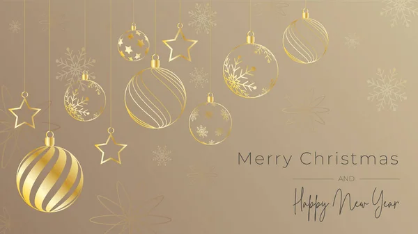 Fond Noël Avec Décoration Boule Noël — Image vectorielle
