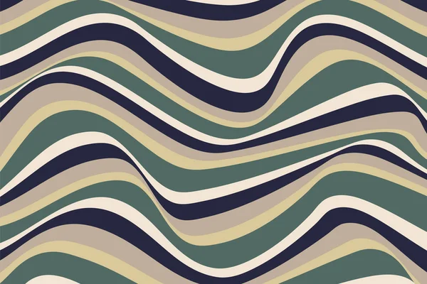 Groovy Hippie 70S Backgrounds Waves Swirl Twirl Pattern — 스톡 벡터
