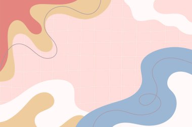 Düz dizaynlı el çizimi soyut arkaplan