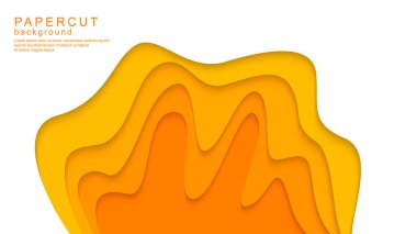 Soyut kağıt dalgalı tasarım ile arkaplanı kes