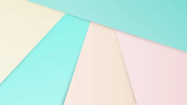 Farbiger Papierhintergrund Mit Geometrischen Formen Pastellfarben — Stockvektor