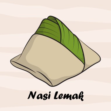 Nasi lemak 'ın vektör tasarımındaki görüntüsü