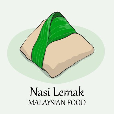Nasi lemak 'ın vektör tasarımındaki görüntüsü