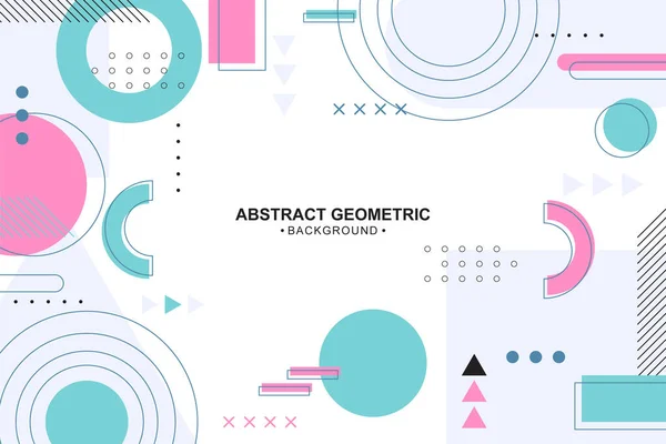 Düz tasarımda soyut renkli geometrik arkaplan