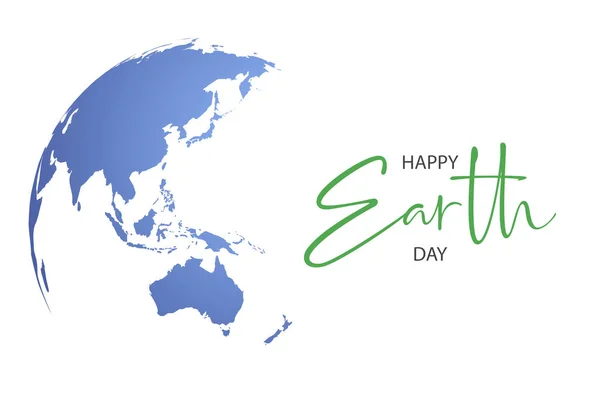 Happy Earth Day Plakat Oder Banner Vektorillustration Und Schriftzug — Stockvektor