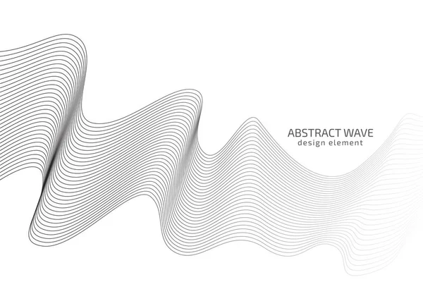 Abstrakt Våg Designelement Vit Bakgrund — Stock vektor
