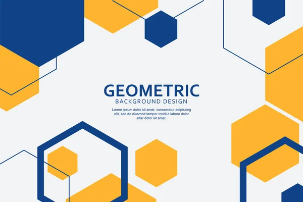 Projeto Fundo Geométrico Abstrato Com Formas Hexagonais — Vetor de Stock