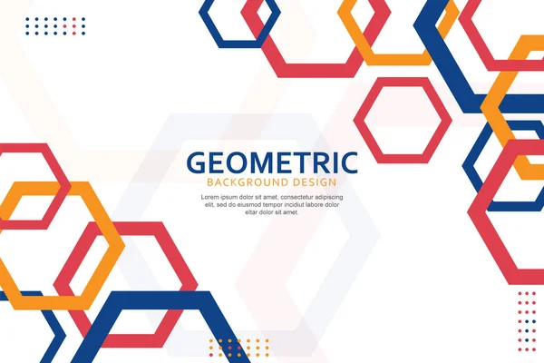 Absztrakt Geometriai Háttér Tervezés Hatszögletű Alakzatokkal — Stock Vector
