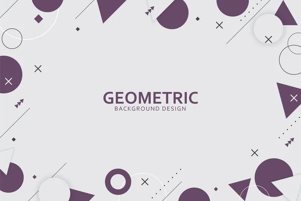 Projeto Fundo Geométrico Abstrato Com Formas Círculo Triângulo — Vetor de Stock