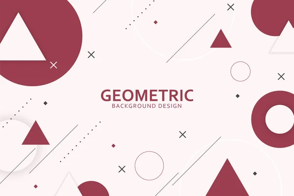 Projeto Fundo Geométrico Abstrato Com Formas Círculo Triângulo — Vetor de Stock