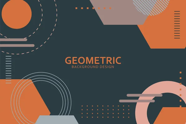 Плоский Дизайн Абстрактного Геометрического Фона — стоковый вектор