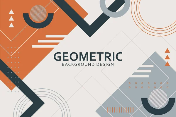 Плоский Дизайн Абстрактного Геометрического Фона — стоковый вектор
