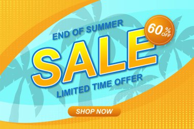 Vektör tasarımında yaz sonu satış arkaplanı
