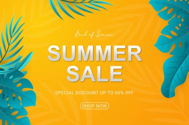 Vektör tasarımında yaz sonu satış arkaplanı