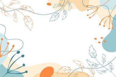 Düz tasarımda el çizimi soyut karalama arkaplanı