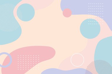 Çeşitli memphis şekilleri ve elementlerin el çizimi soyut arkaplanı