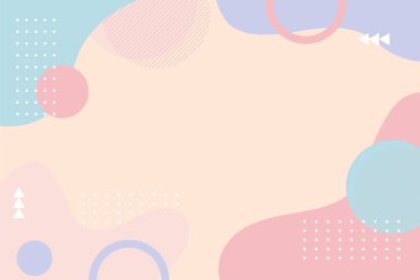 Çeşitli memphis şekilleri ve elementlerin el çizimi soyut arkaplanı