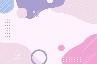 Çeşitli memphis şekilleri ve elementlerin el çizimi soyut arkaplanı