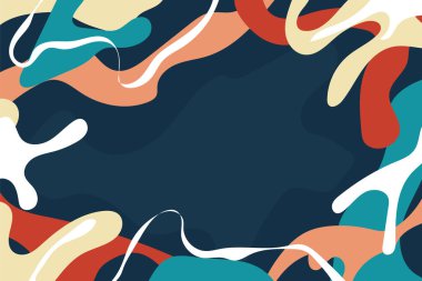 Düz tasarım parlak renklerde soyut çizim