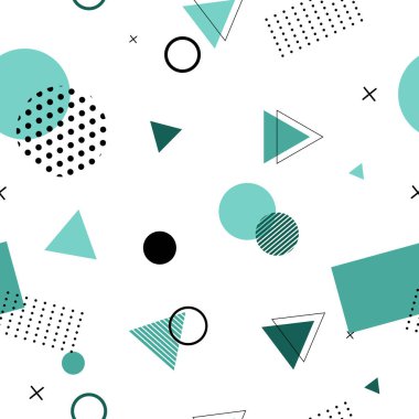 Yumuşak renkli memphis desen tasarımı