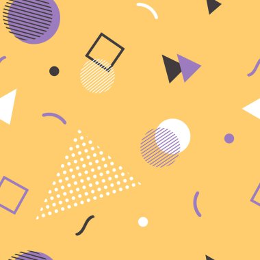 Yumuşak renkli memphis desen tasarımı