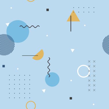 Yumuşak renkli memphis desen tasarımı