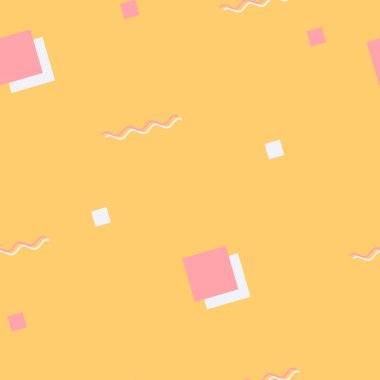 Yumuşak renkli memphis desen tasarımı