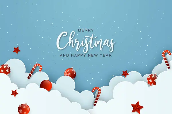 Kağıt kesim tarzında Noel arkaplanı