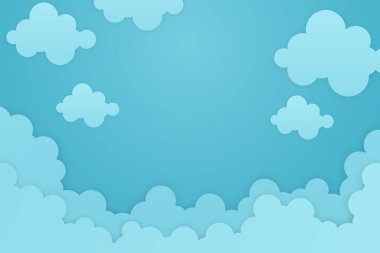 Kağıt kesme biçiminde bulut arkaplanı