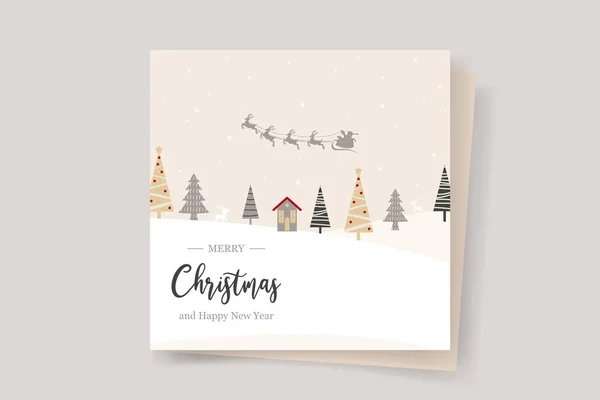 Benzersiz süslemeleri olan Noel tebrik kartı