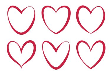 elle çizilmiş kalpler topluluğu